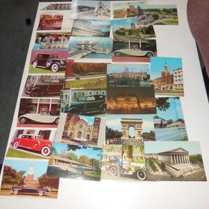 Voiture cartes postales véhicules Vintage cartes postales papier éphémères Lot