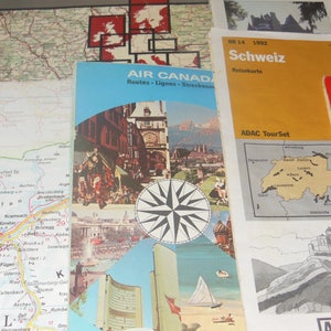 Huge Lot of Vintage International Road Maps
