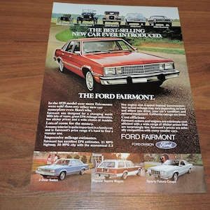 Authentic 1978 Ford Fairmont Automotive Print Advertisement