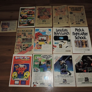 12x 1980s Atari Video Game Advertisements