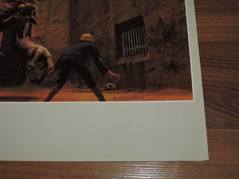 Buy 1983 Luke Vs Rancor Original Vintage Star Wars ROTJ Painting Print ...