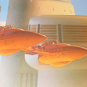 Cloud City 1980 Original Vintage Star Wars Painting Print by Ralph McQuarrie