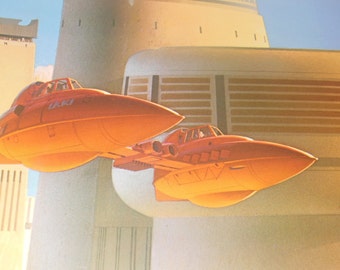 Cloud City 1980 Original Vintage Star Wars Painting Print by Ralph McQuarrie