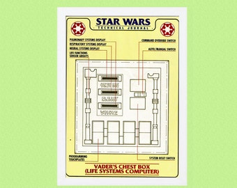 STAR WARS Darth Vader's Chest Box Blueprint Page