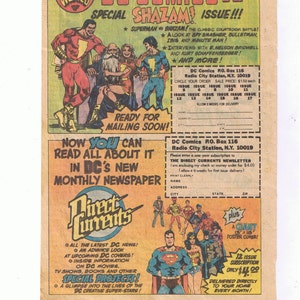 1977 2 Sided DC Comics / Candy Bars Baseball Vintage Comic Book Ad Page
