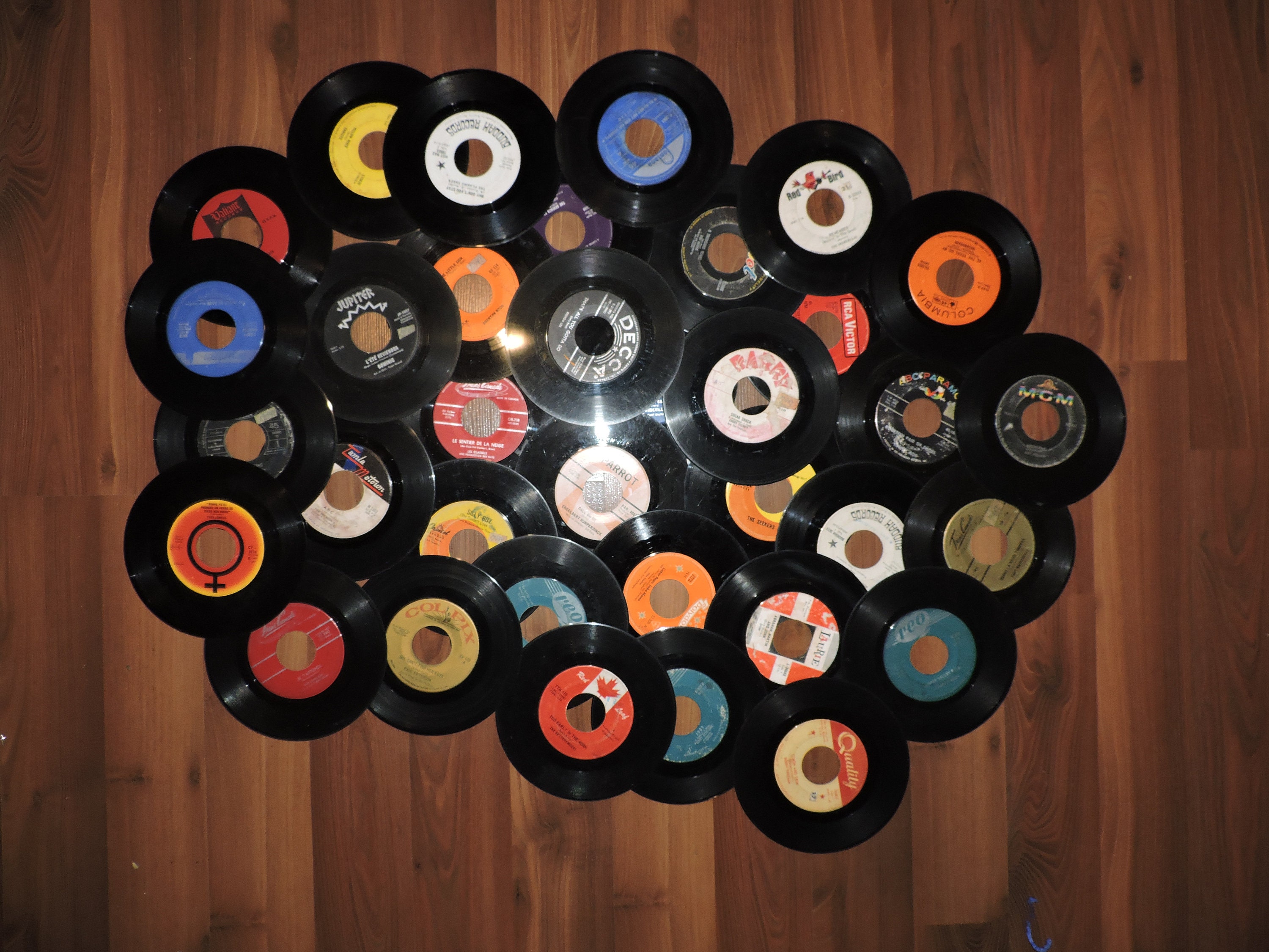Lot de 20 disques Vinyles 33 tours pour décoration