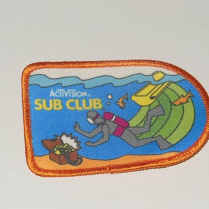 Vintage Activision Patch Sub Club Seaquest Video Game Patch Badge
