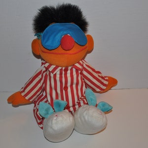 Sleep 'N Snore Ernie Vintage Talking Sesam Street Toy TYCO 1996 Talking & Singing Plüsch Puppe 18 Bild 1