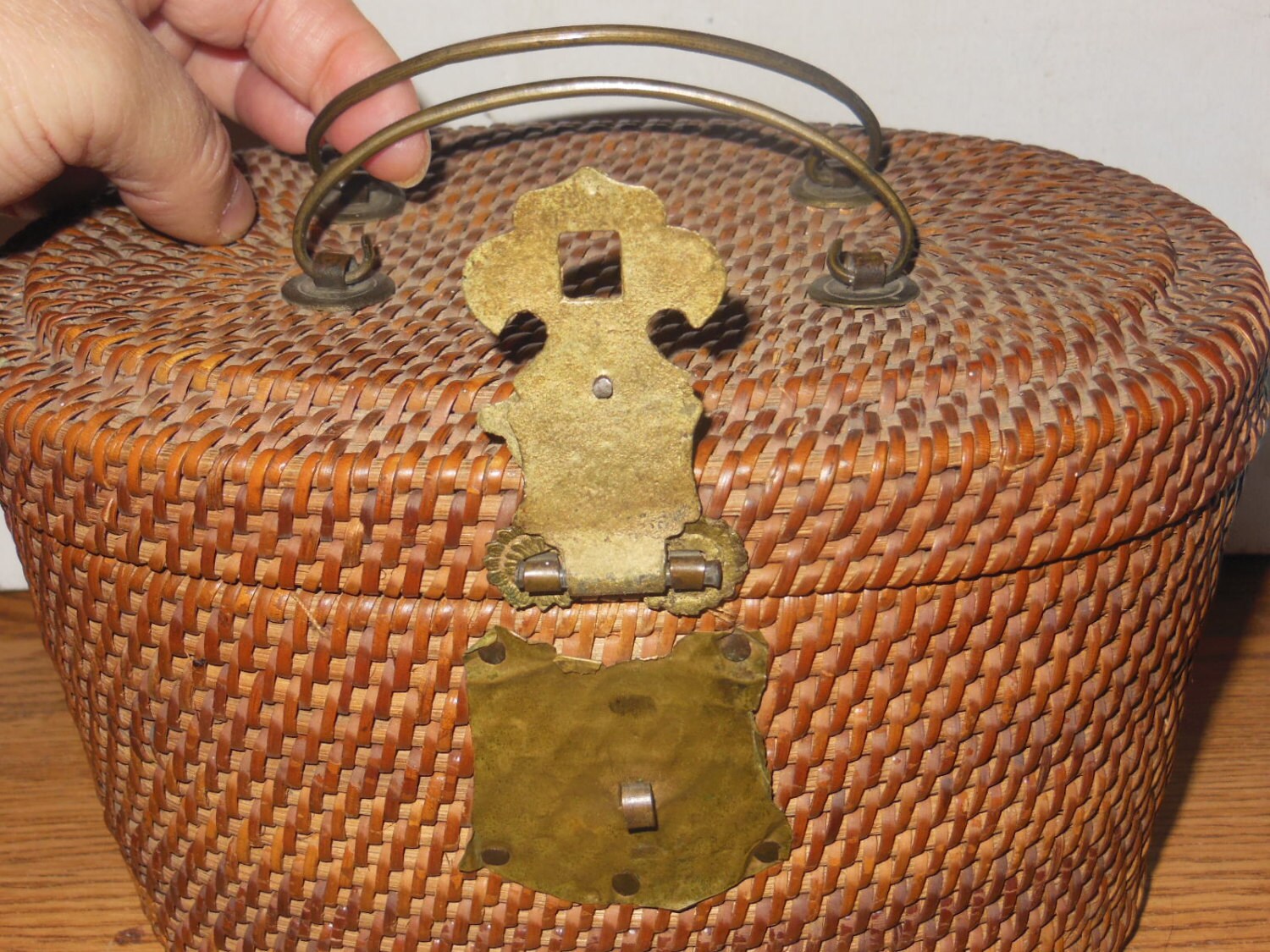 Antique Decorative Woven Basket - Etsy