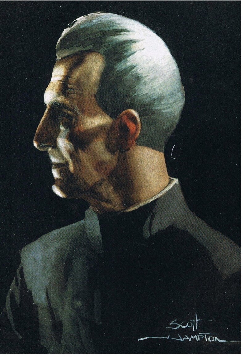 Grand Moff Tarkin Vintage Star Wars Illustration Painting Poster Print 8.5x12