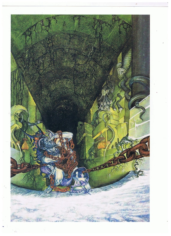 Lot of 5x the Silmarillion Illustrations - Vintage J.R.R. Tolkien