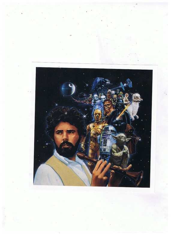 George Lucas & Friends Vintage Star Wars Illustration / Painting