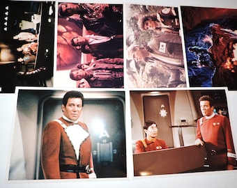 Lot von 6 STAR TREK Vintage Lithographie Foto Film Stills die Suche nach Spock