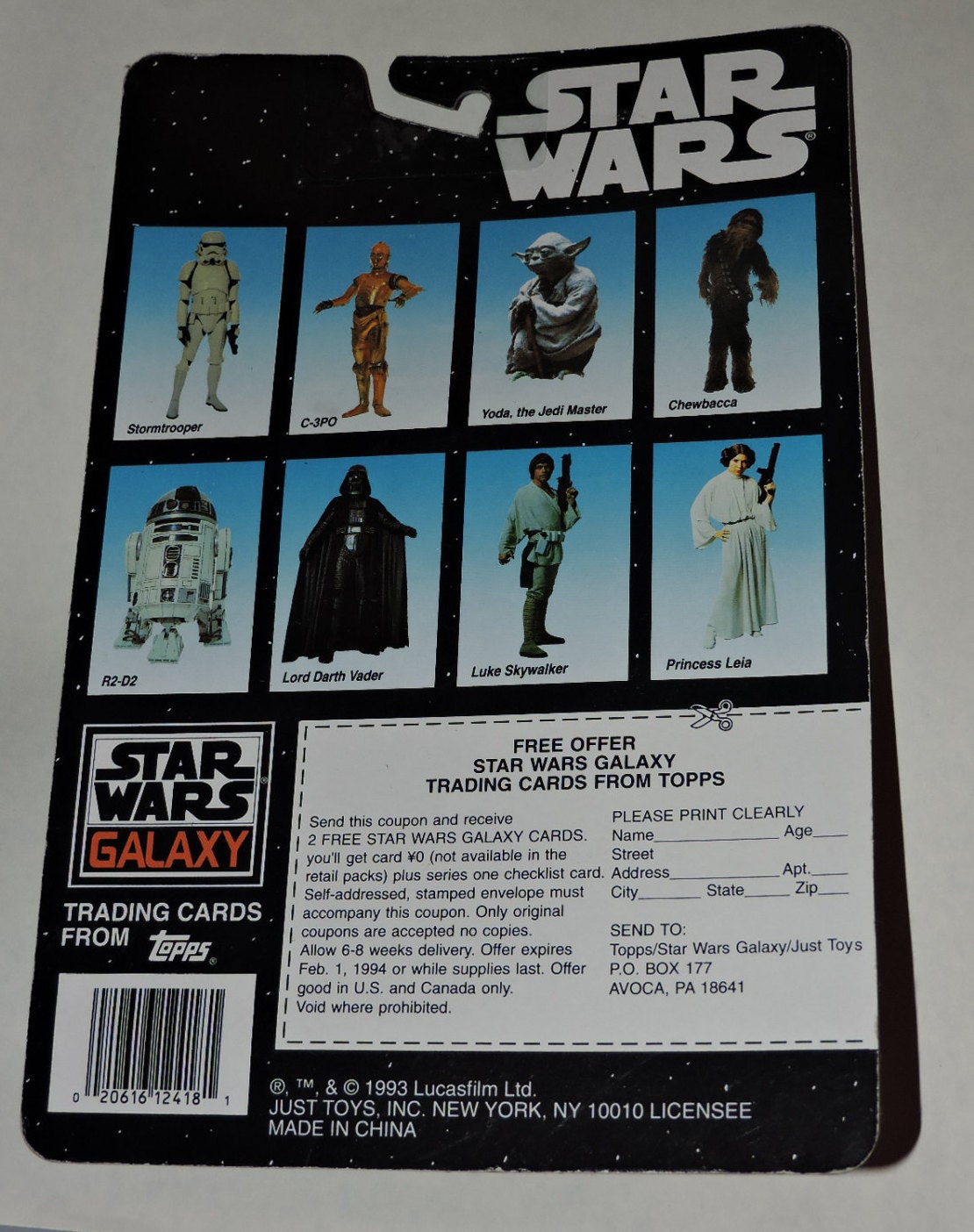 1993年 未開封 スターウォーズ ベンドエムズ プリンセスレイア