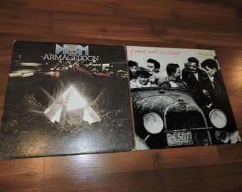 2x Prism Records - Armageddon & Young and Restless LP 1979, 1980 Hard Rock Music 12" Vinyl Albums