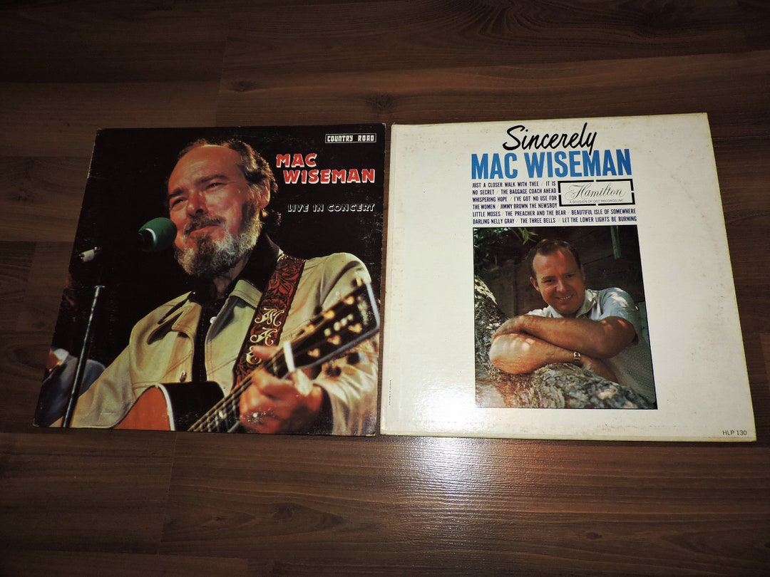 2x Mac Wiseman Records - Live In Concert \u0026 Met vriendelijke groet Mac  Wiseman - Bluegrass Music Vinyl 12\, image size:1080x810