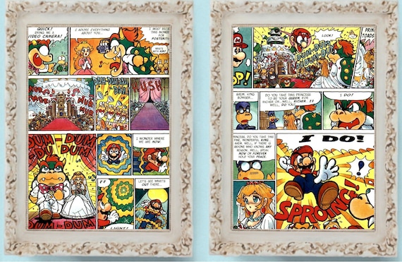 4 1992 Super Mario Nintendo Comic Pages Peach's Escape - Etsy