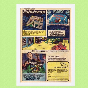 1983 STAR FRONTIERS RPG Board Game Vintage Toy Ad