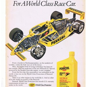 6 x Vintage 80&#39;s & 90s Motor olie advertentie pagina&#39;s afdrukken