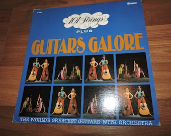 101 corde più chitarre in abbondanza: la musica per chitarre più grande del mondo, album vintage da 12 pollici, disco in vinile