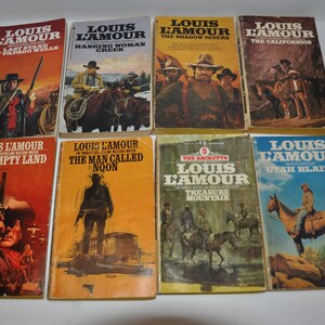 Louis L'amour Books: Leatherettename in Gilt Letters on 