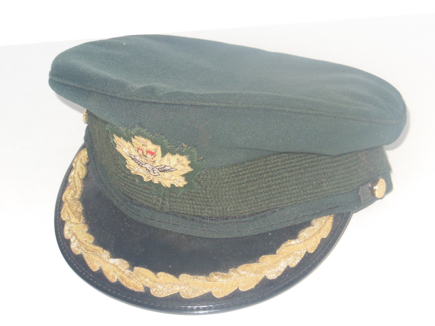Vintage Canadian Military Wedge Cap Hat 