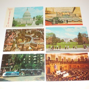 6 Washington Theme Vintage United States Postcards Lot  US Post Cards