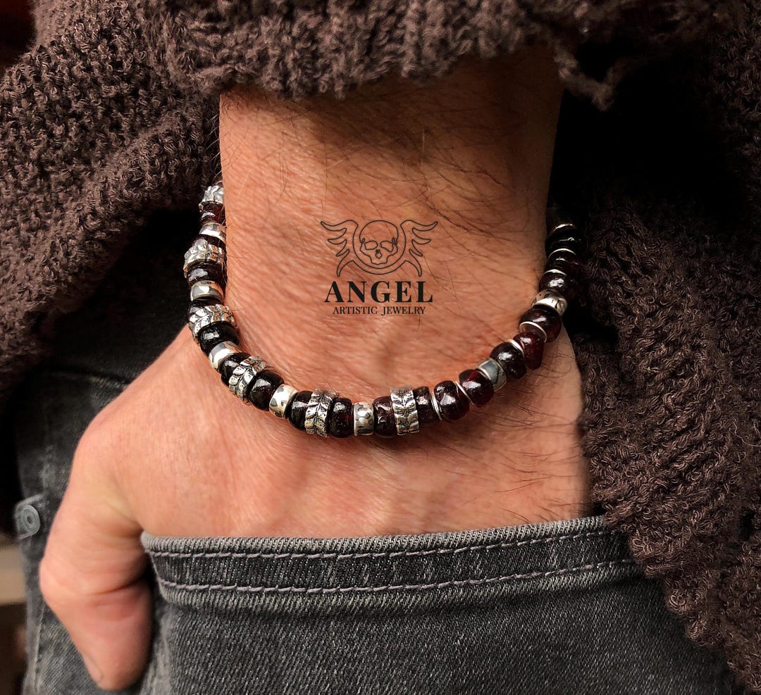 Handmade Raw Silver Bracelet With Bay Leaves, Lucky Charm Raw