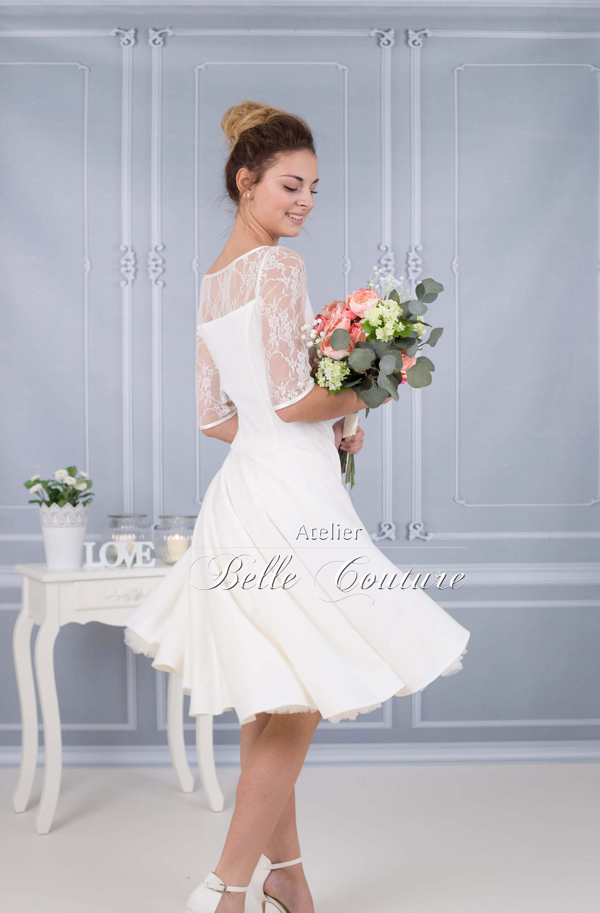 Romantic Registry Office Wedding Dress jule in 50s Etsy