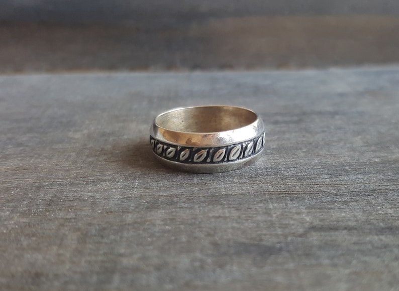 Ring Art Deco wide ring Silver 925 Vintage