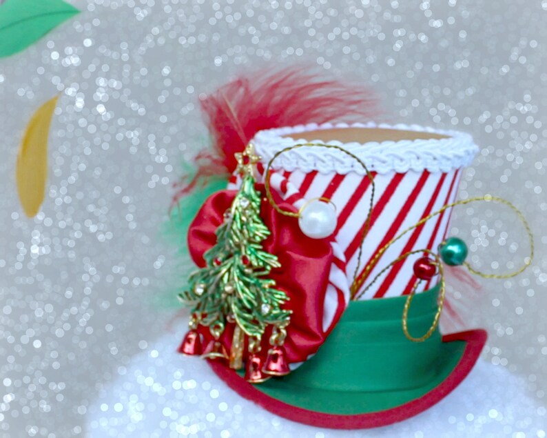 Christmas Mini Top Hat Holiday Party Hat Fun Unique | Etsy