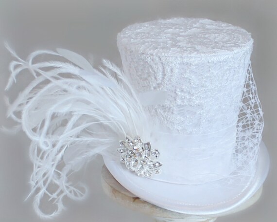 Mini white top hat Clearance