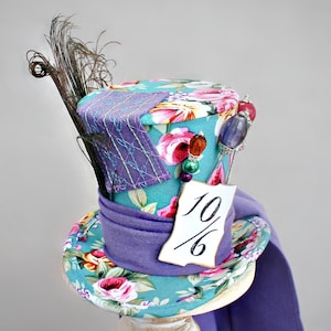 Mad Hatter Hoed, Mini Top Hat, Fascinator, Mini Hat, Top Hat, Mini Hoeden, Tea Party Hat, Bruiloft Hoed, Vrouwen Top Hat, Witte Mini Top Hat