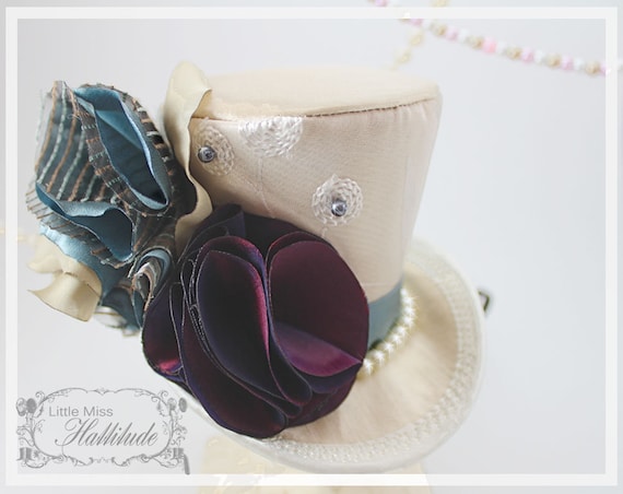 LITTLE MISS HATTITUDE Handmade Mini Top Hat Tea Party Kentucky Derby Fascinator Pink Mini Top Hat, Handmade Fascinator, Tea Party Hat - Etsy main image 4