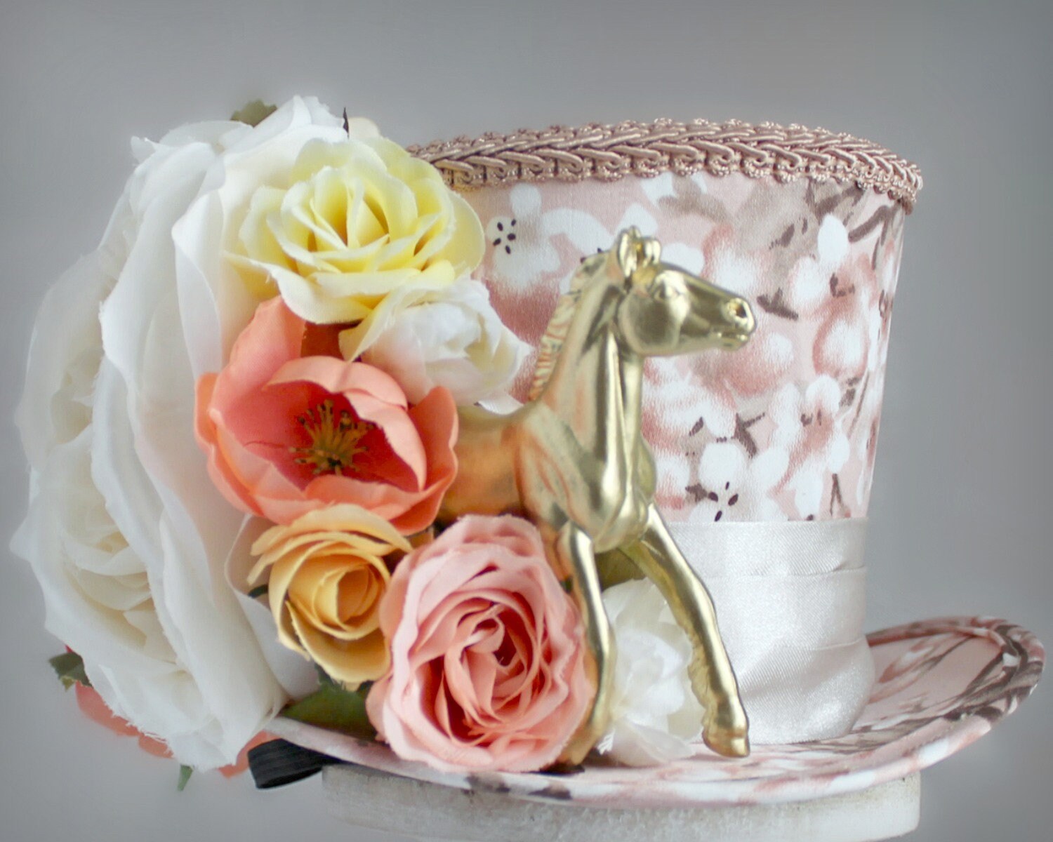 Floral Feather Hat Kentucky derby party costume statement fascinator mini top BABEYOND Fascinator Hat Tea Party Kentucky Fascinator Derby  main image 3