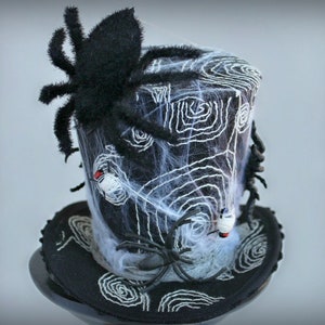 Halloween Mini Hoge Hoed, Macabere Mini Hoge Hoed, Gotische Fascinator, Dag van de Dode Hoed, Mini Hoed, Halloween Hoed, Vrouwen Hoge Hoed, Mini Hoge Hoed