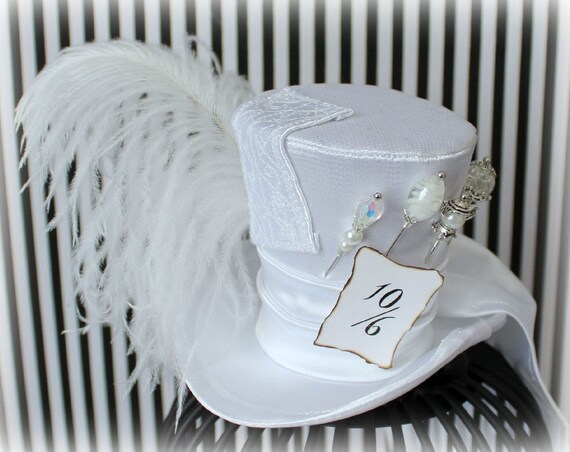 Mini white top hat Clearance