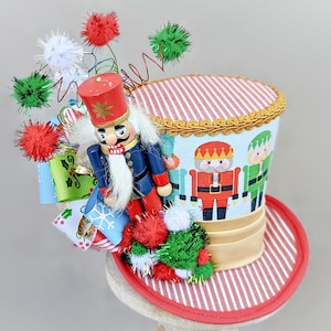 Nutcracker Mini Top Hat, Christmas Mini Top Hat, Tree Mini Top Hat , Holiday Party Hat, New Year&#39;s Eve Mini Hat, Christmas Fascinator