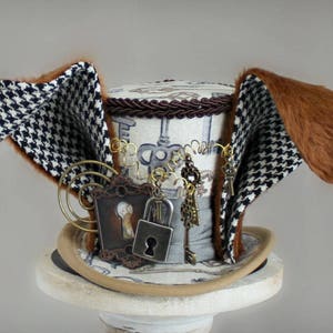 Mini-hoge hoed maarthaas, maarthaas kostuum tovenaar, verjaardagshoed, Alice in Wonderland-hoed, Tea Party-hoed, bruiloftshoed, Alice tovenaar