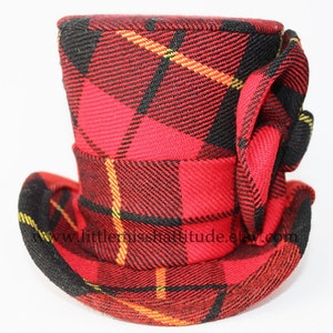 Chapeau Écossais , Marriage Écossais , Tissu Tartan , Chapeau Tartan , Bandeau Tartan , Mini Chapeau , Petit Chapeau , Chapeau Haut de Forme image 3