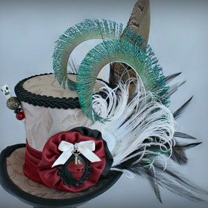 Halloween Mini Hoge Hoed, Macabere Mini Hoge Hoed, Gotische Fascinator, Dag van de Dode Hoed, Mini Hoed, Halloween Hoed, Vrouwen Hoge Hoed, Mini Hoge Hoed