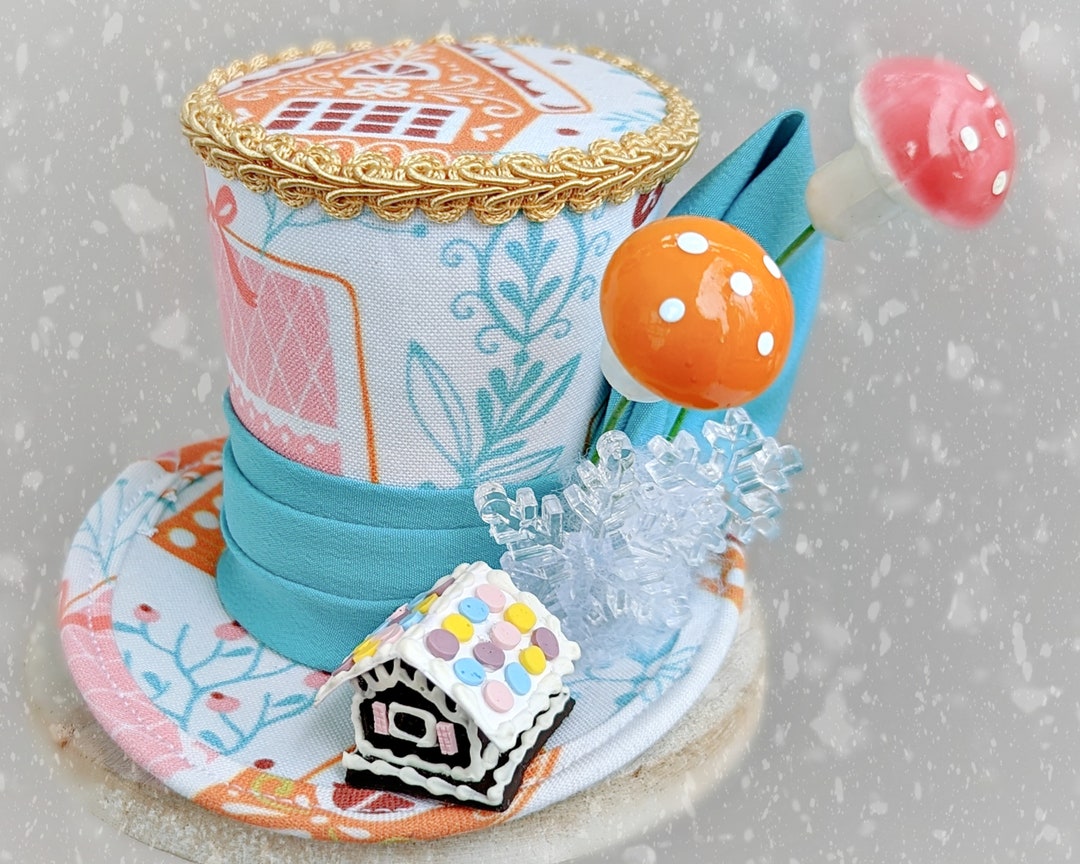 Christmas Mini Top Hat , Holiday Party Hat , Christmas Tree Mini Hat