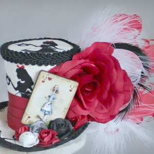 Alice Mini Top Hat, Alice Kostuum Fascinator, Wonderland Verjaardag Hoed, Alice in Wonderland Hoed, Alice Tea Party Hoed, Alice Fascinator