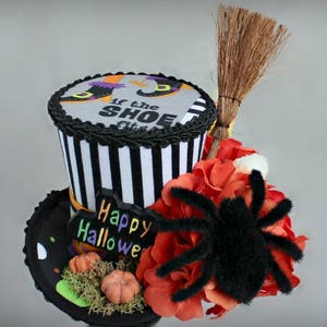 Heksen Mini Top Hat, Macabre Hat, Gotische Fascinator, Dag van de Dode Hoed, Tea Party Hat, Halloween Hat, Vrouwen Top Hat, Mini Top Hat
