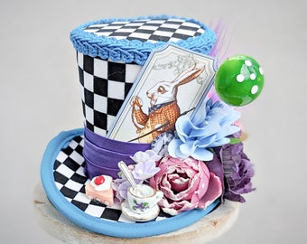 Alice in Wonderland, Red Queen Mini Top Hat, Alice Costume