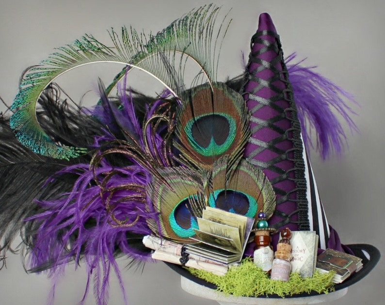 Withch Costume Witch Mini Hat Witches Mini Top Hat Magic Mini Hat Halloween Hat Goth Wicked Witch Hat Mini Top Hat Halloween Costume