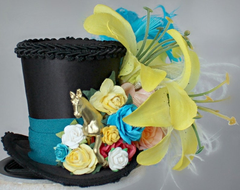 Kentucky Derby Mini Top Hat Horse Mini Top Hat Flower Mini Etsy