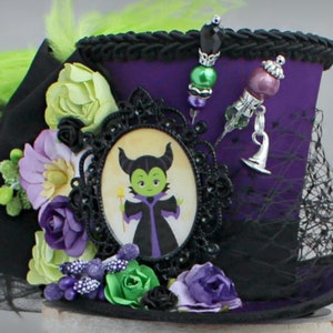 Evil Queen Mini Top Hat, Evil Queen Kostuum, Themaparken Mini Hat, Gelukkigste plek op aarde, Schurken Oren, Vakantie Mini Hat, Evil Queen Hat