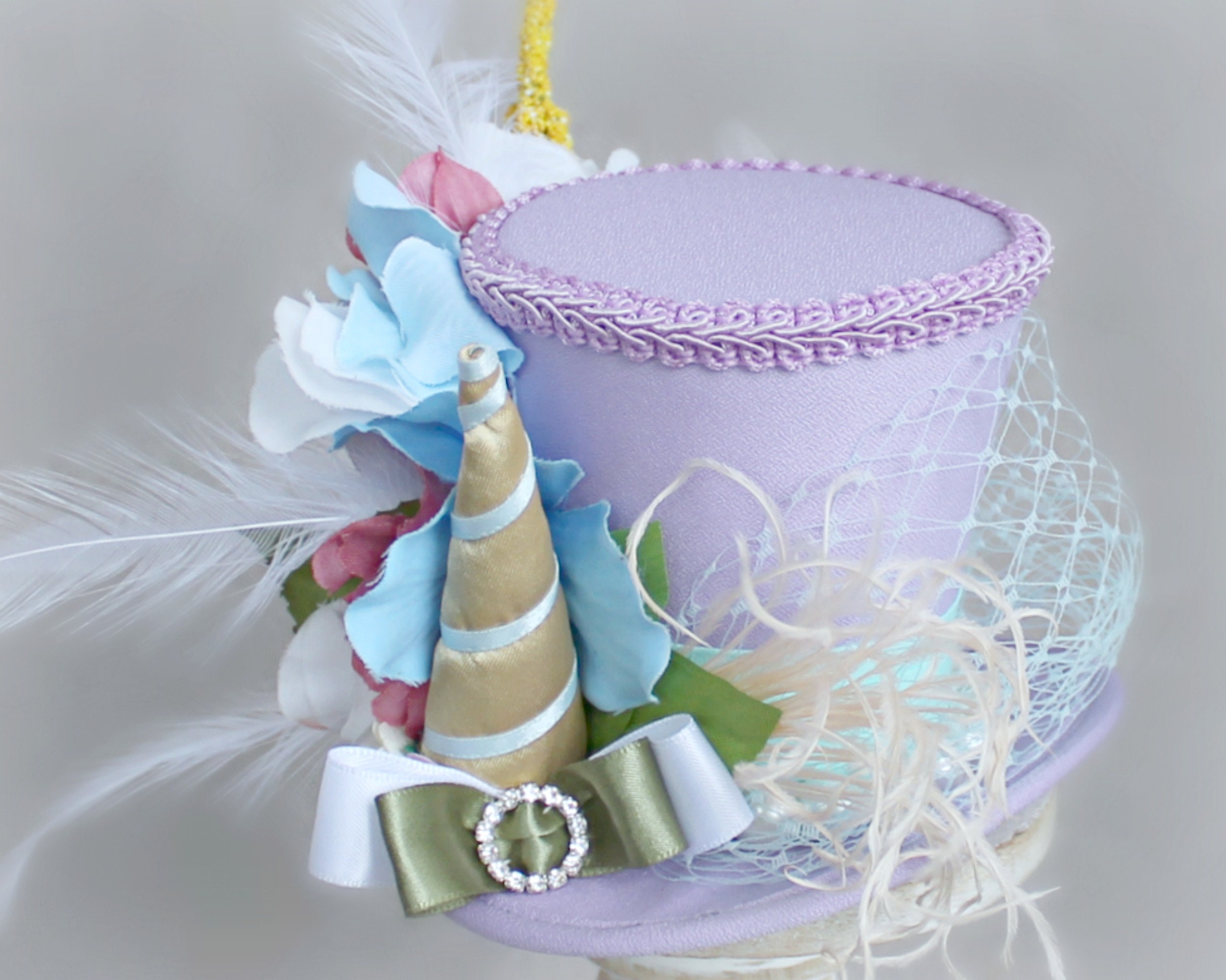 Pastel Hat Unicorn Mini Top Hat Lavender Tea Party - Etsy