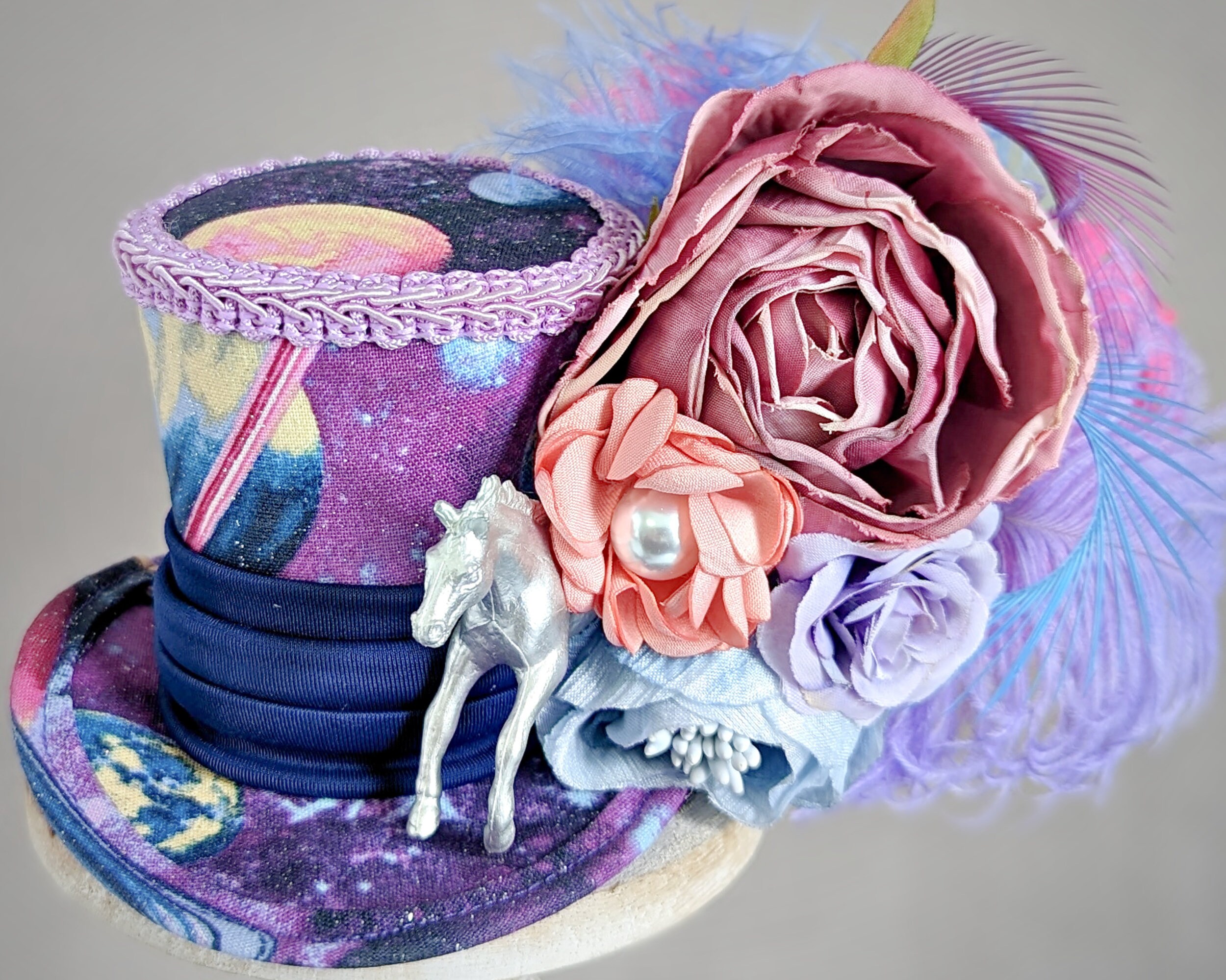 LITTLE MISS HATTITUDE Handmade Mini Top Hat Tea Party Kentucky Derby Fascinator LittleMissHattitude - Etsy main image 2